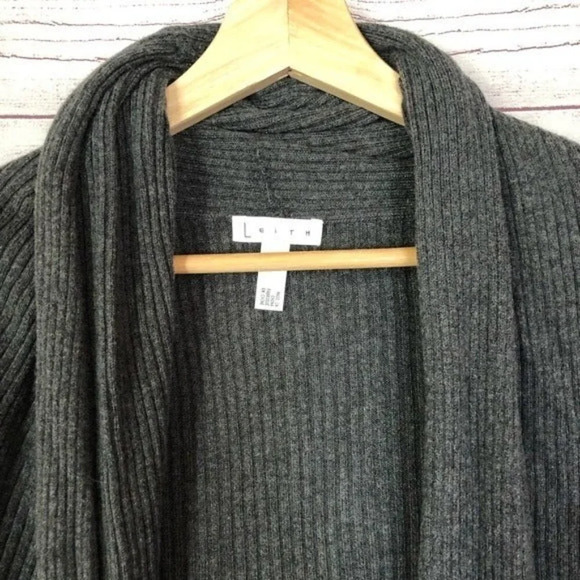 Nordstrom Leith Dark Gray Dolman Sleeve Open Front Cardigan Sweater XS - Picture 6 of 6